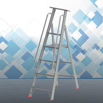 Heavy Duty Platform Aluminum Ladder Supplier UAE