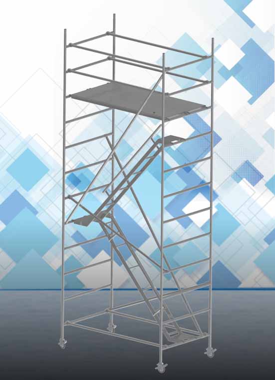 Stair Aluminum Double Width Mobile Scaffolding Supplier in UAE