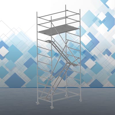 Stair Aluminum Double Width Mobile Scaffolding supplier UAE